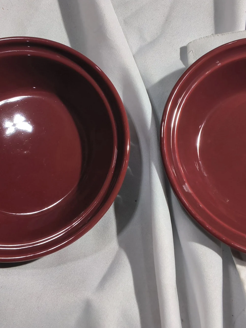 Longaberger Red Two-Tier Ceramic Serving Stand